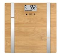 Terraillon Pèse-personne impédancemètre Bamboo Fit – IMC connecté, plateau bambou, portée 180 kg