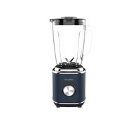 TERRAILLON - NEW MOON- Blender Electrique, Capacité 1.75L, 600W, Bol en verre, 5 vitesses réglables, Fonction Pulse, 4 Lames en Inox, Couvercle anti-débordement, Corps en Inox peint, Bleu