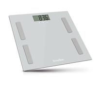 TERRAILLON - BODY CONNECT - Balance connectée Bluetooth, Impédancemètre, Analyse des masses graisseuse, musculaire, hydrique, osseuse et viscérale, IMC, Capacité 160 kg, Plateau verre, Gris