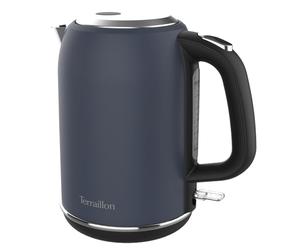 TERRAILLON Bouilloire electrique 1,7L, 2200W, Inox peint NEW MOON | Cuve en Inox, Résistance cachée, Base pivotante 360°, Arrêt Automatiqueé, Indicateur de niveau d'eau, Filtre anti-calcaire