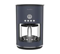 Terraillon Cafetiere filtre Electrique et Programmable, Inox peint NEW MOON | Programmable 24h, Verseuse verre,1080W, Capacité 1,25L, Maintien au chaud, Fonction anti-goutte, Filtre amovible