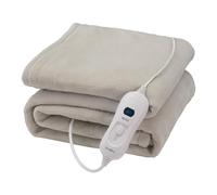 Terraillon Plaid chauffant Cozy - 3 réglages, arrêt auto, 3h, lavable, 160x120 cm, corail/gris clair