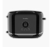 TERRAILLON - DIAMANT NOIR - Grille pain, 2 Fentes 13 cm, 6 niveaux puissance (870W), Réchauffe viennoiserie, Décongélation, Réchauffage, Arrêt automatique, Base reliefée Diamant, Noir