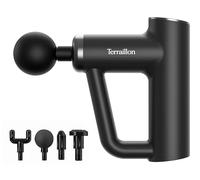 TERRAILLON - FITNESS MASSAGER - Pistolet massage musculaire multizones, 6 vitesses de massage 1800-3200 RPM, Soulage et détend les muscles, récupération musculaire, 4 embouts, USB-C.