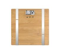 Terraillon Pèse-personne impédancemètre Bamboo Fit – IMC connecté, plateau bambou, portée 180 kg
