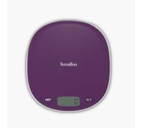 TERRAILLON Balance de Cuisine Électronique - Tare, Conversions Liquides, Poignée intégrée, Portée 5 kg, Précision 1g - Modèle 'MACARON', Prune