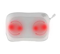 TERRAILLON - MULTI MASSAGER - Coussin massant et chauffant, massage Shiatsu Multizones, Relaxant et anti-stress, 4 têtes de massage, 2 sens de rotation, Chaleur apaisante, USB-C, Cuir et Mailles, Gris