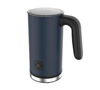 TERRAILLON - NEW MOON - Mousseur à lait électrique, Capacité 300 ml, 4 fonctions, base rotative 360°, Voyant lumineux, Arrêt automatique, Corps en Inox peint, Bleu