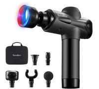 Terraillon Pistolet de massage Gun Massager Expert, 20 vitesses, écran digital, 5 embouts, Noir