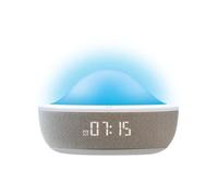 Terraillon - Réveil Lumineux Aloha - Simulateur d'Aube et Aide au Sommeil - 2 personnes sur 3 s’endorment en moins de 15 minutes - Luminothérapie - Cohérence Cardiaque Gris et Blanc