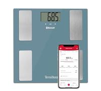 TERRAILLON - SMART CONNECT, Pèse Personne Connecté, Balance IMC, 8 Utilisateurs, Bluetooth Low Energy, Capacité 160Kg, Bleu Pétrole