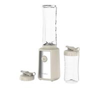 TERRAILLON - SUNRISE - Mini Blender Electrique, 300W, 2 gourdes Tritan 600ml et 300ml, 4 Lames en Inox, Rotation 23000 tours/min, Design Vintage, Crème