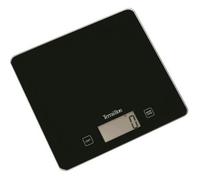 TERRAILLON - Balance de Cuisine électronique -Plateu verre - Tare, Conversions Liquides - Ultra-Fine - Portée 5 kg -Graduation 1g - Classic Black - Noir