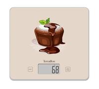 TERRAILLON - T1040 FONDANT CHOCOLAT - Balance de cuisine électronique, Plateau verre, Capacité 3 kg, Graduation 1g, Tare, Conversions Liquides, Ultra-Fine et compacte - Ecran LCD - Fondant Chocolat