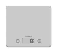 TERRAILLON - T1040 SILVER, Balance de Cuisine électronique, Plateau verre, Tare, Conversions Liquides, Ultra-Fine, Portée 5 kg, Graduation 1g, Argent