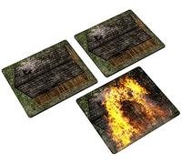 Terrain 2D - Maisons Compatible avec Warmachine & Hordes, Warhammer 9th Age et Autres Jeux de Figurines et RPGs