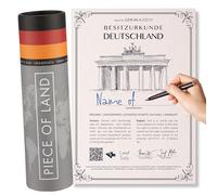 Terrain - Cadeau unique d'Allemagne - Cadeau durable et insolite pour la famille et les amis - Certificat de propriétaire foncier personnalisé - Cadeaux spéciaux pour femmes et hommes - Parcelle de