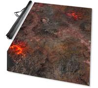 Terrain Crate Hellscape Tapis de jeu en néoprène 1,8 x 1,2 m | Lava & Chaos Battlefield | Compatible avec Warhammer 40 000, Age of Sigmar, Firefight et plus | Sac de transport inclus