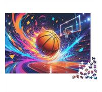 Terrain De Basket Art Puzzle, 1000 Pièces Jeu D'intérieur Adulte | 52x38cm Carton, Exercice Mental, Assemblage Facile, Amateurs D'art, Réduction Du Stress
