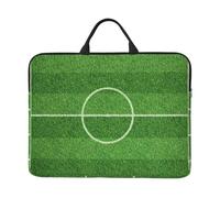 Terrain de Football Football Green,Housse pour Ordinateur Portable 14 Pouces, Sacoche pour Ordinateur Portable, Mallette avec poignée