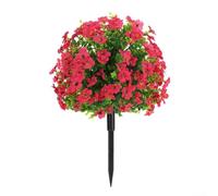 Terrain en émulation de fleurs violettes avec clous de sol pour décoration de pelouse, jardin, base murale et étagère (F)