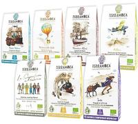 TERRAMOKA - 105 Capsules Café Bio d'excellence (7 * 15) - Coffret cadeau gourmet - Compatibles avec les machines à capsules Nespresso - Idée cadeau - Boîte Découverte - Torréfié en France