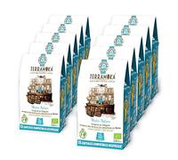 TERRAMOKA - 150 Capsules Décaféiné Bio (15 * 10 unités) - 100% Pur Arabica du Pérou - Café Original - Compatible avec les machines à Capsules Nespresso - Home Compost - Mr Nelson - Torréfié en France