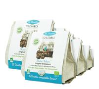 TERRAMOKA - 160 Dosettes Compatibles avec Senseo Décaféiné Bio d’excellence (10 * 16) - 100% Pur Arabica du Pérou - Café Fruité et Nuancé - Home Compost - Mister Nelson - Torréfié en France