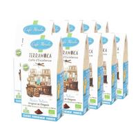 TERRAMOKA - 2,5 KG Café Moulu Décaféiné Bio d’excellence (10 * 250g) - 100% Pur Arabica du Pérou - Fruité, Nuancé et Racé - Sachet 100% Recyclable - Mister Nelson - Torréfié en France