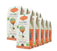 TERRAMOKA - 2 KG Café Grains Bio d’excellence (10 * 200g) - 100% Pur Arabica du Mexique et du Brésil - Délicat, fin et fruité - Sachet 100% Recyclable - Mademoiselle Adèle - Torréfié en France