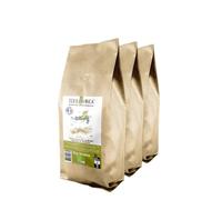 TERRAMOKA - 3 KG Café Grains Bio d’excellence (3*1 kg) - 80% Pur Arabica du Mexique et Brésil & 20% Robusta de Tanzanie - Savoureux et Persistant - Sachet 100% Recyclable - Arthur - Torréfié en France
