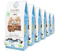 TERRAMOKA - 360 Capsules Café Décaféiné Bio (6*60) - 100% Arabica du Pérou - Original et Elégant - Capsule Compatible avec les machines à Capsules Nespresso - HomeCompost - Nelson - Torréfié en France