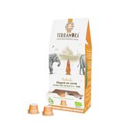 TERRAMOKA - 60 Capsules Café Bio d’excellence - 100% Pur Arabica d’Inde de Bourbon - Faible en acidité et corsé - Compatibles avec Nespresso - Zéro Déchet - Miss Kalinda - Torréfié en France