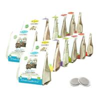 TERRAMOKA - Coffret Découverte 192 Dosettes Compatibles avec Senseo Café Bio d’excellence (12 * 16) - 100% Pur Arabica - Riche et Savoureux - Home Compost - Idée cadeau - Torréfié en France