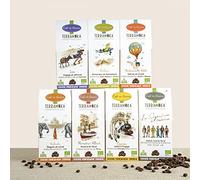 TERRAMOKA - Valisette Café d'Excellence 1,4 KG Café Grains Bio (7 * 200g) - 100% Pur Arabica - Riche et Savoureux - Sachet 100% Recyclable - Idée cadeau - Torréfié en France