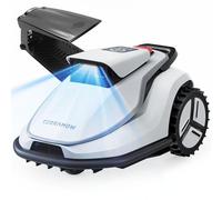 TerraMow V600 Robot Tondeuse avec Garage, Technologie Tri-AI Vision, sans Fil Périphérique ni RTK, Cartographie Automatique, jusqu'à 600㎡, Navigation Visuelle, Évitement d'Obstacles IA