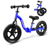 TERRAMUS Draisienne à partir de 2 Ans jusqu'à 40 kg, Roues de 12 Pouces, Selle et Guidon réglables en Hauteur, Repose-Pieds, poignée de Transport, vélo pour Enfants Ultra léger, Montage Facile, vélo