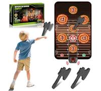 TERRAMUS Jeu de cible de lancer de hache - Jeu électronique - Cadeaux pour enfants âgés de 3 à 10 ans et plus - Pour garçons et filles - Pour l'intérieur et l'extérieur - Pour le carnaval, le sport