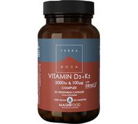 TerraNova Vitamine D3 2000UI 50mcg Avec Vitamine K2 100mcg Complexe 50 Capsules