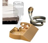 Terrapin Aquafood Bowl, Bol à Eau Reptile, Plat de mangeoires gravitaires, Facile à Nettoyer, Utilisation Multi-fonctionnaire, 18,5x14.3x20cm, pour Les Amphibiens, Les Tortues, Les Serpents