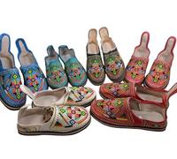 Terrapin Trading Babouche Babouche Marocain Cuir Amazigh Brodé Pantoufles Cuir, Rouge, 38 EU