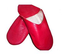 Terrapin Trading Commerce équitable marocaine Chaussons/Babouche/Mocassins 100% Cuir traditionnelle marocaine (38, Brown)