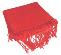 Terrapin Trading Écharpe d'hiver chaude en laine d'alpaga bolivien pour homme et femme, Rouge, M