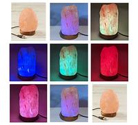 Terrapin Trading Lampe de sel de l'Himalaya à changement de couleur USB du Pakistan issu du commerce équitable 8 x 8 x 10 cm