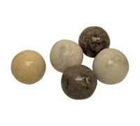Terrapin Trading Lot de 5 billes de pierre marocaine faites à la main - Pièces de rechange en pierre naturelle uniquement - Plateau non inclus - Pièces de rechange artisanales pour jeux de solitaire