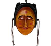 Terrapin Trading Masque coréen authentique en bois Hahoe | Gaksi (la mariée) | Bois d'aulne sculpté à la main | Musée estampillé | Trésor national n° 121 de collection