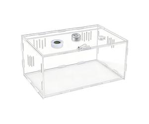 Terrari pour reptiles - Réservoir de reptiles au design à visibilité améliorée, centre de table pour geckos au toucher naturel | Terrario Habitat pour petits animaux de compagnie Amateurs de famille