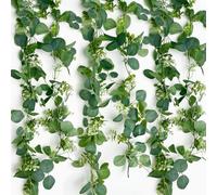 TERRARIDE Eucalyptus Artificiel Guirlande Fleurs, Guirlandes Artificielles D'Eucalyptus, Vignes Feuilles d'eucalyptus Vignes Eucalyptus, pour ArrièRe Plan DéCoration de Mariage