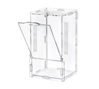 Terrarium Acrylique Transparent, réservoir Ventilation avec Verrouillage | Observation rapprochée des reptiles, flux d'air constant par micro-aérations, assemblage rapide sans outil, boîtier robuste