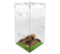 Terrarium araignée sautant - Habitat en acrylique ventilé, design anti-fugue | Garantit une circulation d'air optimale, fournit un logement sécurisé pratique, offre une claire comme du